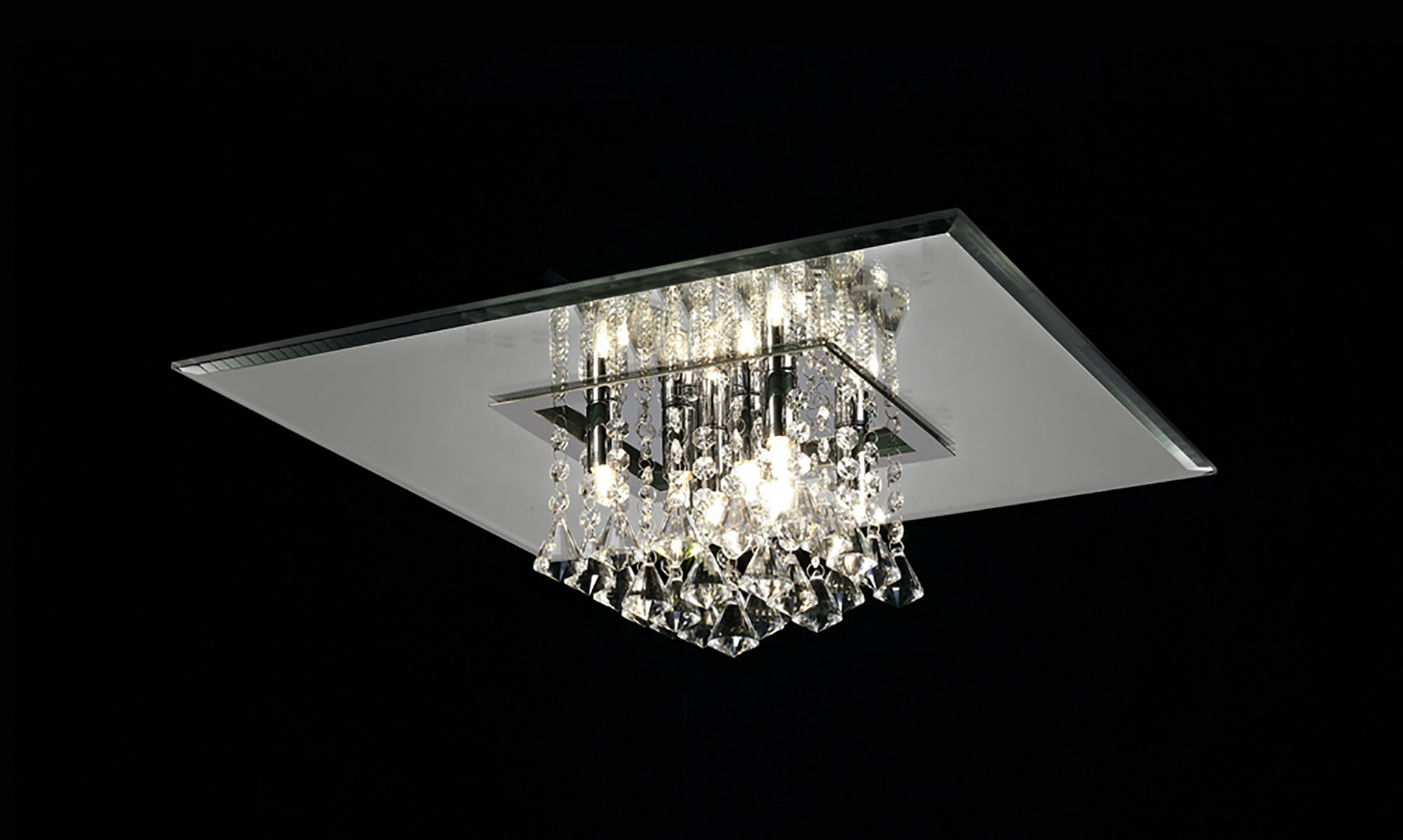 IL31008/G9  Starda Crystal  Flush Ceiling Square 8 Light